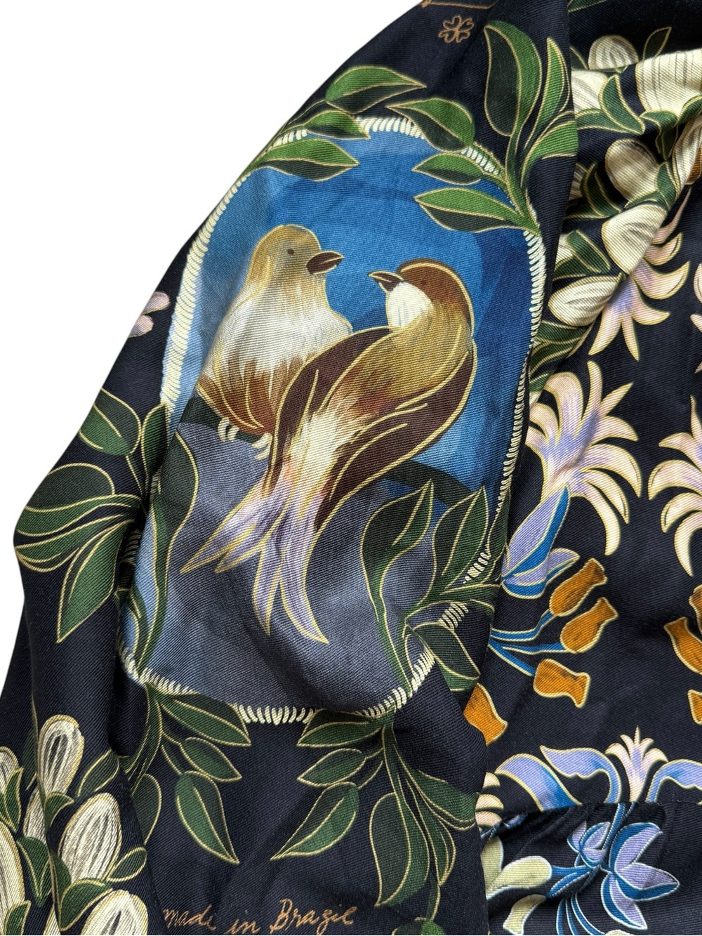 NWT FARM Rio Winter Garden Mini Dress XL Bird Floral Puff Sleeve Boho Dress $248 - Picture 6 of 16